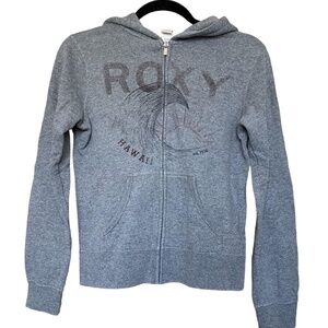 Roxy grey graphic zip up jacket